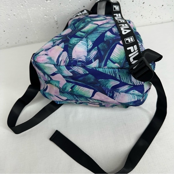 Fila Navy Blue and Pink Floral Backpack - Picture 9 of 16